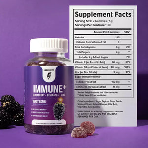 Immune+ Gummies Supplement Facts